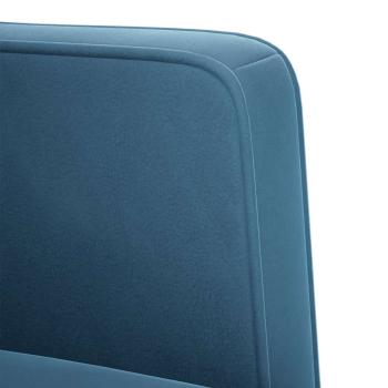 Zweisitzer-Sofa Blau 111 cm Samt
