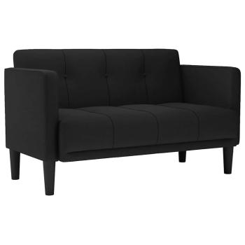 Zweisitzer-Sofa Schwarz 111 cm Stoff
