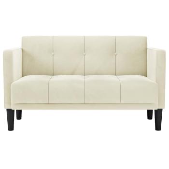 Zweisitzer-Sofa Creme 111 cm Samt