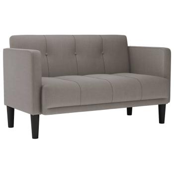 Zweisitzer-Sofa Taupe 111 cm Stoff