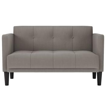Zweisitzer-Sofa Taupe 111 cm Stoff
