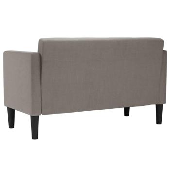 Zweisitzer-Sofa Taupe 111 cm Stoff