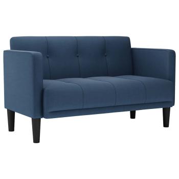 Zweisitzer-Sofa Blau 111 cm Stoff