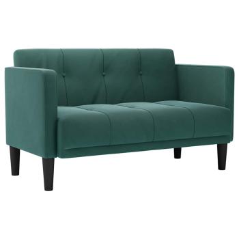 Zweisitzer-Sofa Dunkelgrün 111 cm Samt