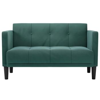 Zweisitzer-Sofa Dunkelgrün 111 cm Samt