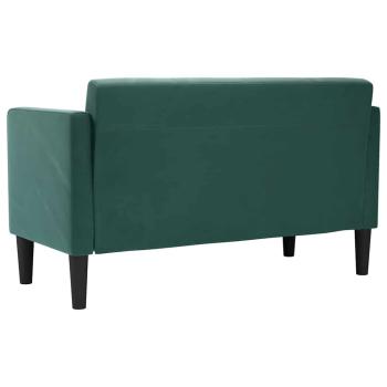Zweisitzer-Sofa Dunkelgrün 111 cm Samt