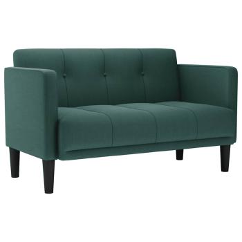 Zweisitzer-Sofa Dunkelgrün 111 cm Stoff