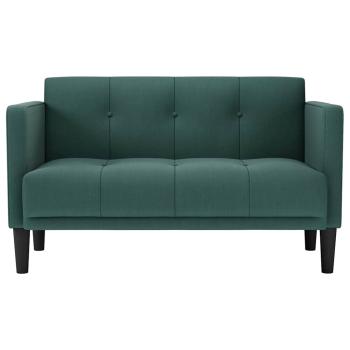 Zweisitzer-Sofa Dunkelgrün 111 cm Stoff