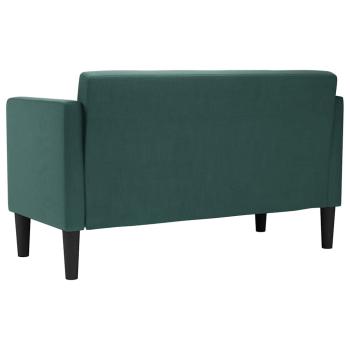 Zweisitzer-Sofa Dunkelgrün 111 cm Stoff