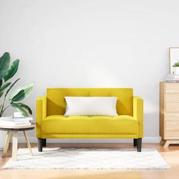 ARDEBO.de - Zweisitzer-Sofa Gelb 111 cm Samt