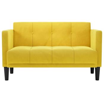 Zweisitzer-Sofa Gelb 111 cm Samt