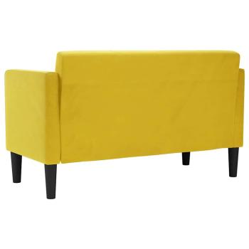 Zweisitzer-Sofa Gelb 111 cm Samt