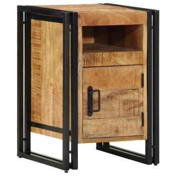 ARDEBO.de - Nachttisch 40x40x59 cm Raues Mango-Massivholz