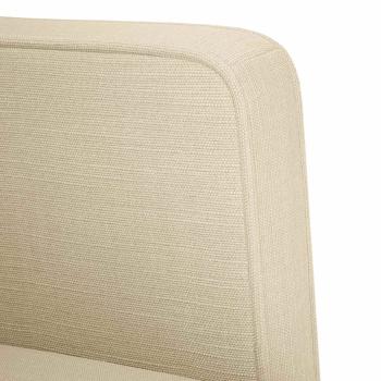 ARDEBO.de - Zweisitzer-Sofa Creme 111 cm Stoff