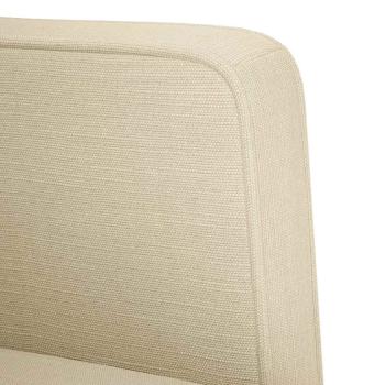 Zweisitzer-Sofa Creme 111 cm Stoff