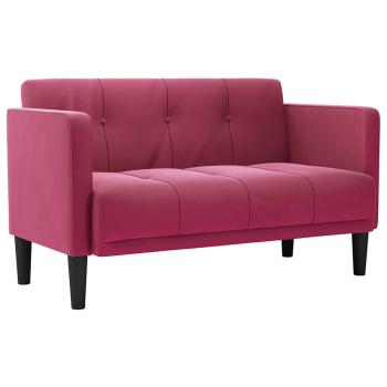 Zweisitzer-Sofa Weinrot 111 cm Samt