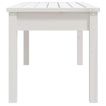 Gartenbank Weiß 109x44x45 cm Massivholz Kiefer
