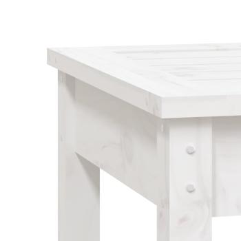 Gartenbank Weiß 109x44x45 cm Massivholz Kiefer