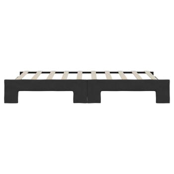 Tagesbett Ausziehbar Schwarz 90x190 cm Stoff