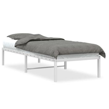 ARDEBO.de - Bettgestell Metall Weiß 80x200 cm