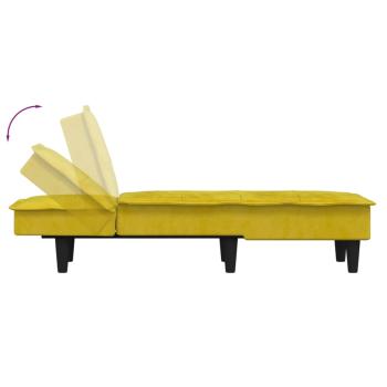 Chaiselongue Gelb Samt