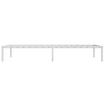 Bettgestell Metall Weiß 100x190 cm