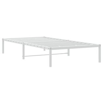 Bettgestell Metall Weiß 100x190 cm