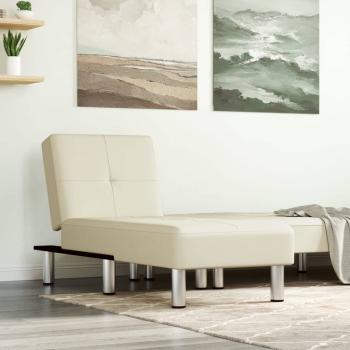 ARDEBO.de - Chaiselongue Creme Kunstleder