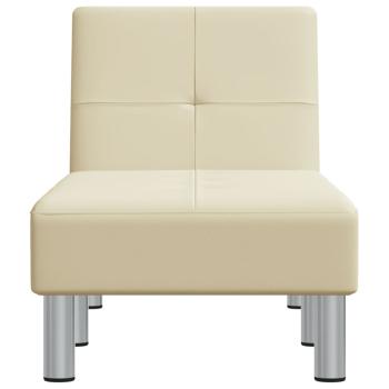 Chaiselongue Creme Kunstleder
