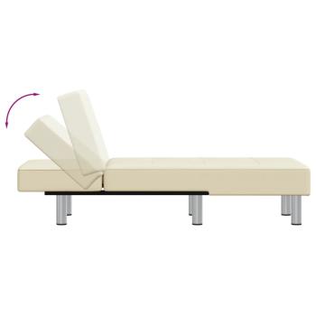 Chaiselongue Creme Kunstleder
