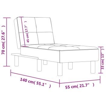 Chaiselongue Creme Kunstleder