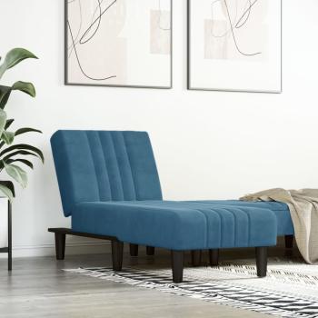 ARDEBO.de - Chaiselongue Blau Samt