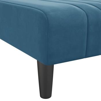 Chaiselongue Blau Samt