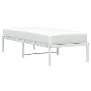 Bettgestell Metall Weiß 75x190 cm