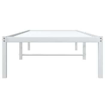 Bettgestell Metall Weiß 75x190 cm
