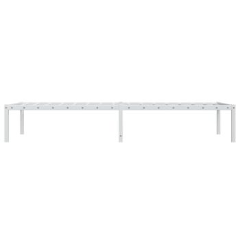 Bettgestell Metall Weiß 75x190 cm