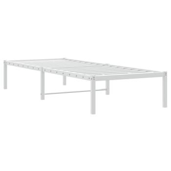 Bettgestell Metall Weiß 75x190 cm