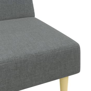 2-tlg. Sofagarnitur Dunkelgrau Stoff