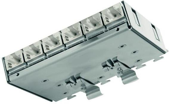 ARDEBO.de Telegärtner Mini-Verteiler, 6-f. für Tragschiene TH35 (100006992)