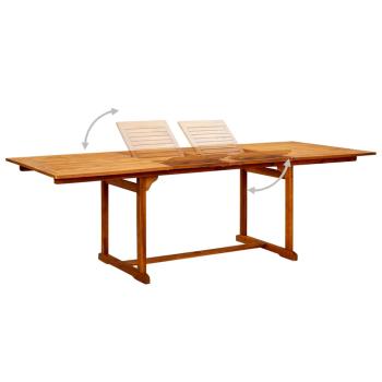 Garten-Esstisch (160-240)x100x75 cm Massivholz Akazie