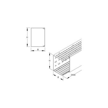 Kleinhuis Verdrahtungskanal, 75x50x2000mm, PVC, steingrau (VKD7550)