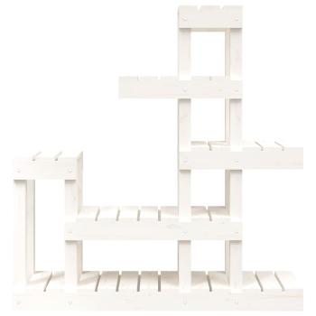 Pflanzenständer Weiß 92x25x97 cm Massivholz Kiefer