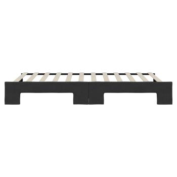 Tagesbett Ausziehbar Schwarz 100x200 cm Stoff