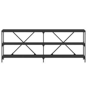 Konsolentisch Schwarz 200x30x75 cm Holzwerkstoff und Eisen