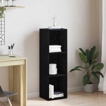ARDEBO.de - Bücherregal Schwarz Eichen-Optik 36x30x114 cm Holzwerkstoff