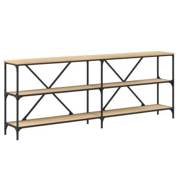 Konsolentisch Sonoma-Eiche 200x30x75 cm Holzwerkstoff und Eisen