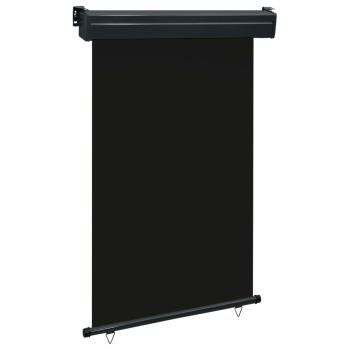ARDEBO.de - Balkon-Seitenmarkise 125x250 cm Schwarz