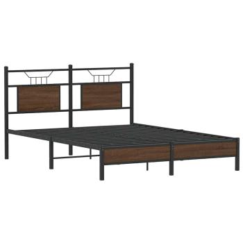 Bettgestell ohne Matratze Braun Eiche 140x200 cm Holzwerkstoff