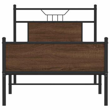 Bettgestell ohne Matratze Braun Eiche 90x190 cm Holzwerkstoff