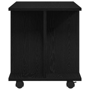 TV-Schrank mit Rollen Schwarz Eichen-Optik 80x40x45 cm